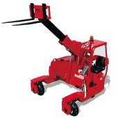 广州天力:法国曼尼通2.5吨三轮驱动内燃伸缩臂插腿式叉车