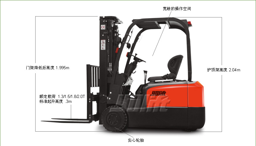 三支点电动叉车