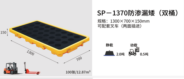 哪里卖防渗漏托盘 化学品双桶防渗漏托盘生产厂家